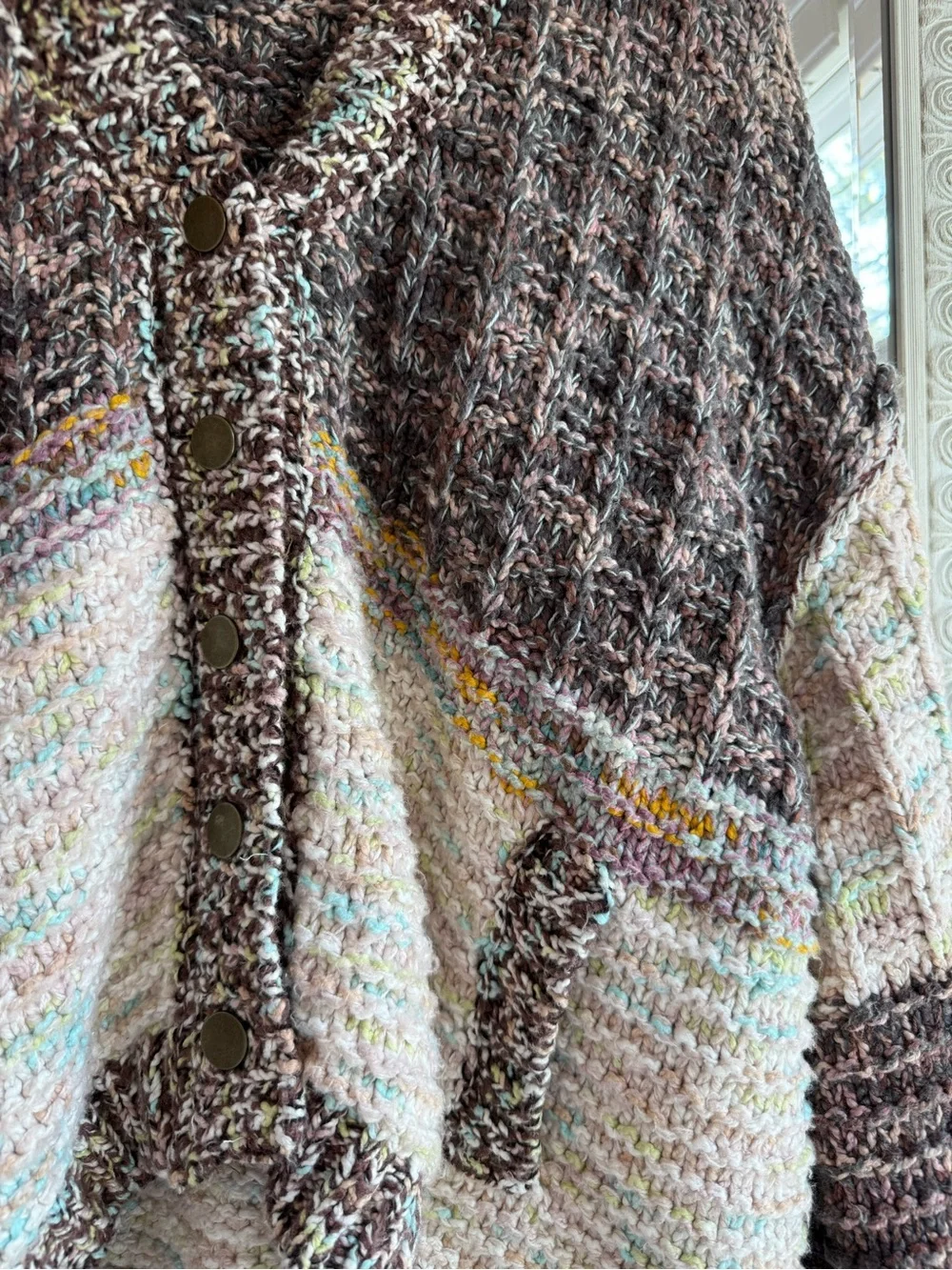 Free People Gorgeous Cozy Isabella MoonBeam Chunky Cardigan